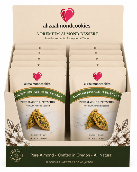 Almond Pistachio Tart Counter Display – 12 Pouches