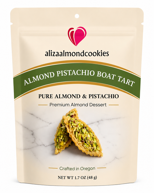 Almond Pistachio Boat Tart